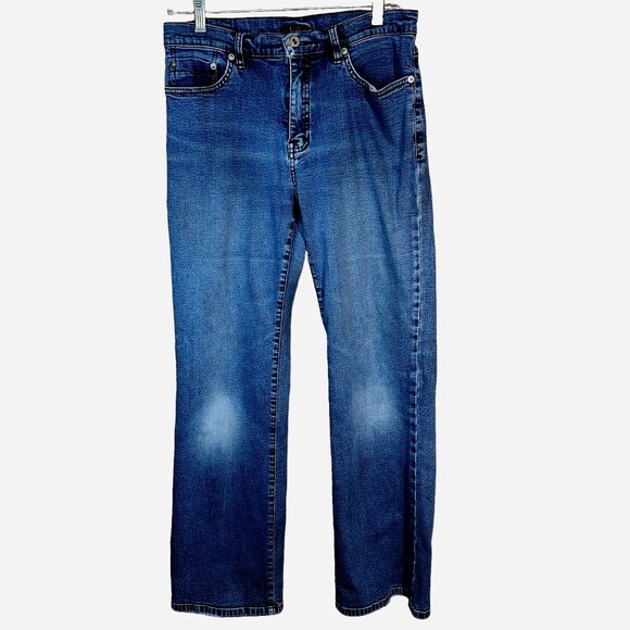 Jag Women's Y2K Distressed Straight Leg Stretch Denim Jeans Size 10 Mid Rise - Picture 1 of 11